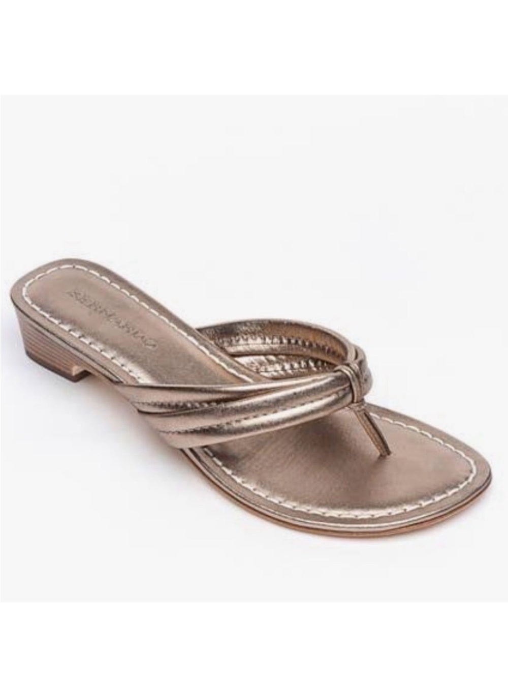 Bernardo Miami Demi Heel Sandals Platinum Antique Size 7.5